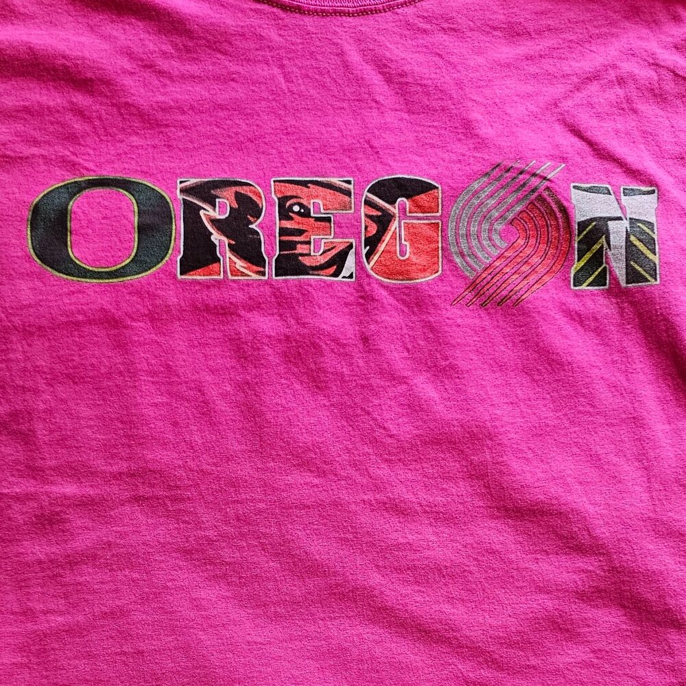 Oregon State Womens Graphic Tshirt, Pink, Size XL